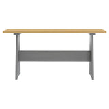Dining Table with Bench REINE Honey Brown&Grey Solid Wood Pine 327252