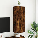 TV Wall Cabinet Smoked Oak 40.5x30x102 cm Engineered Wood 836935