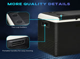 50L Car Refrigerator, Portable Compressor Car Fridge Freezer, Electric Cooler Box with 12/24V DC and T3398P349485
