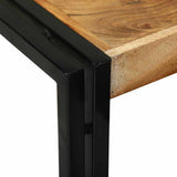 Nesting Table 3 pcs Brown and Black Solid Acacia Wood and Metal 4104728