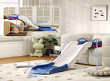 Kids Slide for Bed, Sofa, with Extended Length, Easy to assemble and Store, Blue T3398P348037