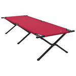 Folding Camping Bed Folding Manual Red Oxford fabric 42003194