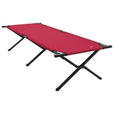 Folding Camping Bed Folding Manual Red Oxford fabric 42003194