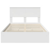 Storage Bed with Headboard White 120 x 200 cm Engineered Wood 3408480