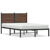 Metal Bed Frame without Mattress Brown Oak 120x200 cm 4007763