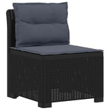 4-Seater Garden Sofa with Cushions Rattan Look PP Anthracite 3443981