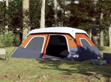 Family Tent with LED 6-Person Light Grey and Orange Quick Release 94309