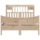 Bed Frame without Mattress 150x200 cm King Size Solid Wood Pine 3323374