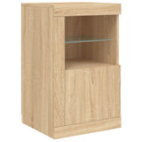 Sideboard with LED Lights Sonoma Oak 142.5x37x67 cm 3209067