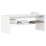 ZNTS TV Cabinet High Gloss White 100x40x40 cm Engineered Wood 861118