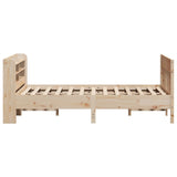 Bed Frame without Mattress 135x190 cm Double Solid Wood Pine 3307020