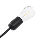 Ceiling Light with Filament Bulbs 2 W Black E27 281439