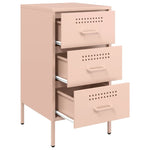 ZNTS Bedside Cabinets 2 pcs Pink 36x39x68 cm Steel 843081