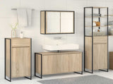 Bathroom Furniture Set with Drawer Sonoma Oak Engineered Wood 3403047