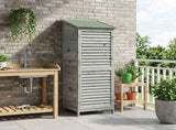 Garden Shed with Roof Grey 59 x 56 x 176 cm Solid Fir Wood 42033462