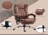 Office Chair with Massage and Heat, Microfibre Reclining Computer Desk Chair with Footrest and T3398P340943