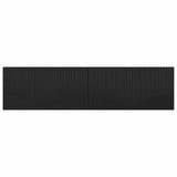 Wall-Mounted Headboard HOORN Black Engineered Wood 897366