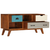 TV Cabinet with 3 Drawers 110x35x50 cm Solid Acacia Wood 247936