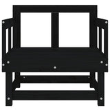 Garden Chairs 2 pcs Black Solid Wood Pine 825391