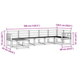 Outdoor Sofa Set 7 pcs White Solid Acacia Wood 3387953