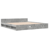 Bed Frame with Drawers without Mattress Concrete Grey 180x200 cm Super King 3280730