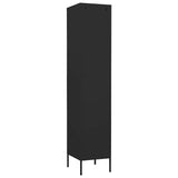 Locker Cabinet Black 35x46x180 cm Steel 336259