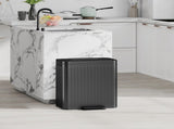40L Dual Compartment Rubbish Bin, with Soft-Close Lid - Black T3398P328369