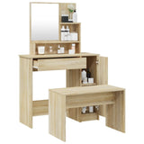 Dressing Table Set Sonoma Oak 86.5x35x136 cm 3114149