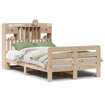 Bookcase Bed without Mattress 135x190 cm Double Solid Wood Pine 3309986