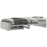 Bed Frame with Headboard Concrete Grey 80 x 200 cm 8009040