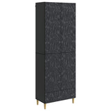 Cabinet Set 2 pcs Black Engineered Wood 3416692