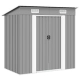 Garden Shed Grey Metal 42982