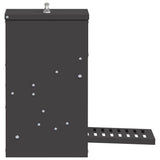 Chicken Treadle Feeder Black 25 x 42 x 40 cm Cold-Rolled Steel 874687