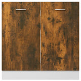 Sink Bottom Cabinet "Lyon" Smoked Oak 80x46x81,5 cm Engineered Wood 815564