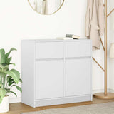 Sideboard with Drawer White 80x34x76 cm Engineered Wood 861535