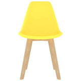 Dining Chairs 2 pcs Yellow Plastic 289116