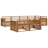 Outdoor Sofa Set 7 pcs Natural Solid Acacia Wood 3373624