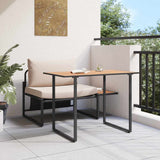Outdoor Steel Seating 2 pcs Taupe Steel 42004139