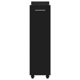 Cabinet with Wheels Black 60x22x79 cm Engineered Wood 840416