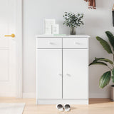 Shoe Cabinet ALTA White 77x35x96 cm Solid Wood Pine 353926