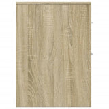 Narrow Bathroom Cupboard with Wheels Sonoma Oak Engineered Wood 855279