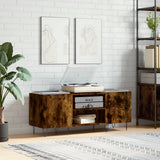Record Cabinet Smoked Oak 121x38x48 cm Engineered Wood 831681