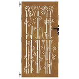 Garden Gate 85 x 175 cm Powder-coated steel Black Lockable 153236