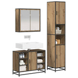 Bathroom Furniture Set 3 pcs Artisan Oak Engineered Wood 3402546