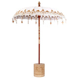 Balinese Parasol Cream 180-190 cm Cotton and solid wood 3356888