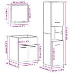 Bathroom Furniture Set 3 pcs Old Wood 41 x 38.5 x 46 cm 3332517