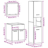 Bathroom Furniture Set 3 pcs Old Wood 41 x 38.5 x 46 cm 3332517