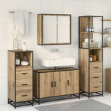 Bathroom Furniture Set 3 pcs Artisan Oak Engineered Wood 3402454
