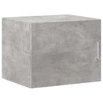 ZNTS Slim Storage Cabinet Concrete Grey 50x42.5x225 cm Engineered Wood 3281304