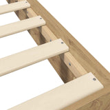 Floor Bed Frame Artisan Oak 80 x 200 cm Engineered Wood 8009082